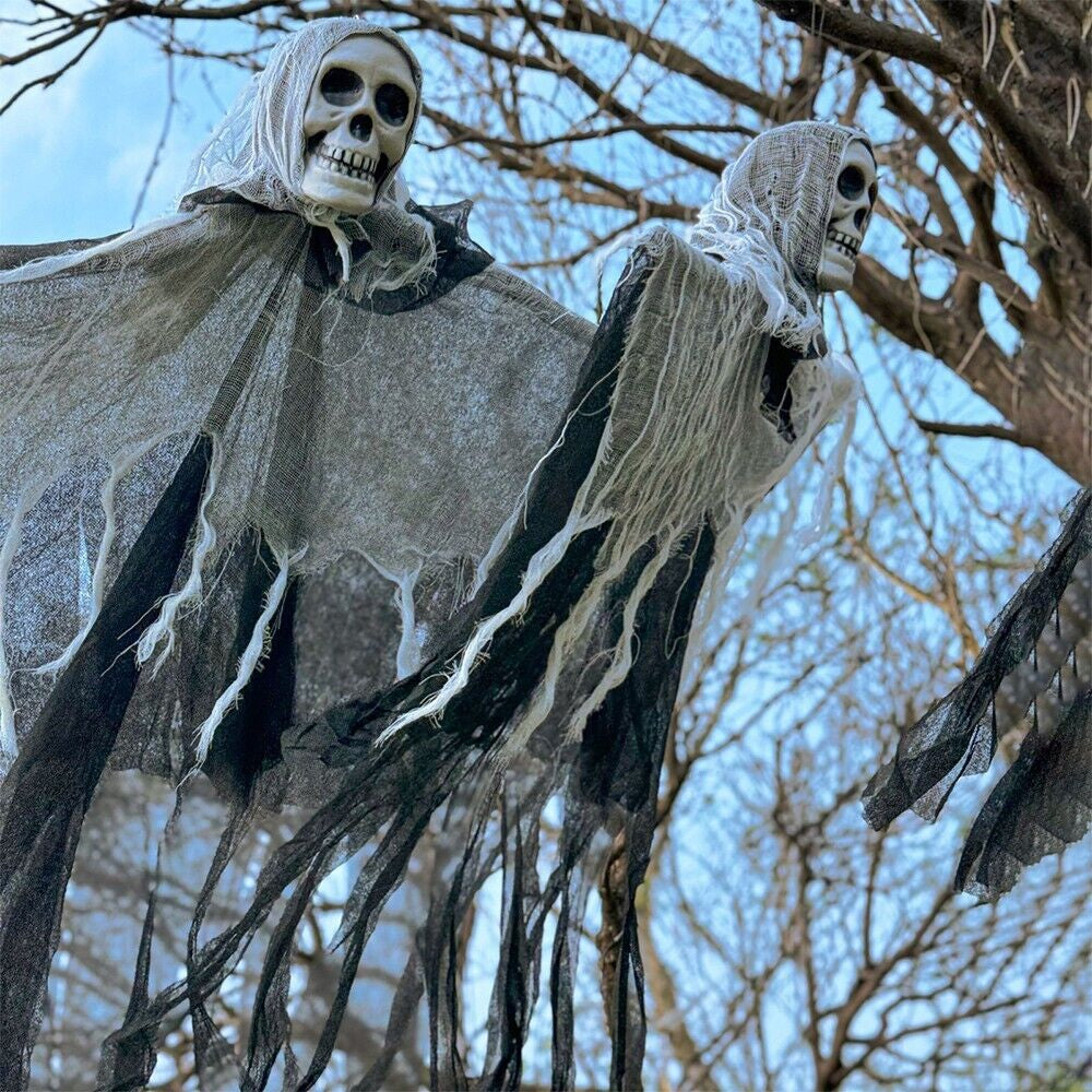 Halloween Haunted House Hanging Ghost W/ LED for Front Door Indoor/Outdoor Decor