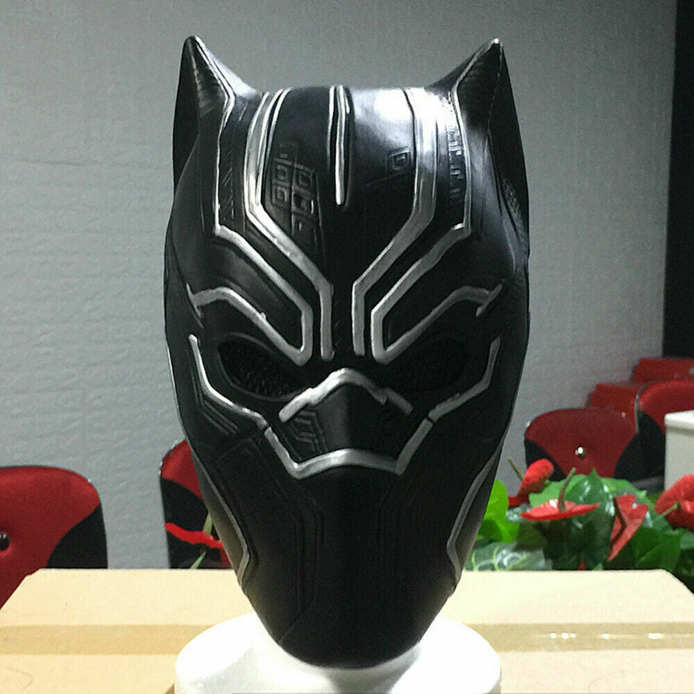 Black Panther Cosplay Mask Helmet Avengers Halloween Costume Props Adult Kids