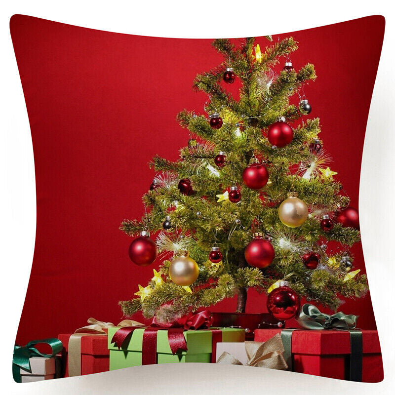 Throw PILLOW COVER Christmas Gift Decorative Xmas Two-Sided Cushion Cases 18X18"
