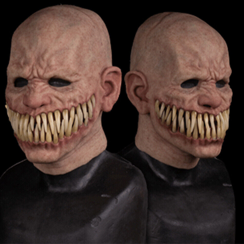 Halloween Devil Horror Mask Scary Full Head Mask Latex Cosplay Clown Face Cover