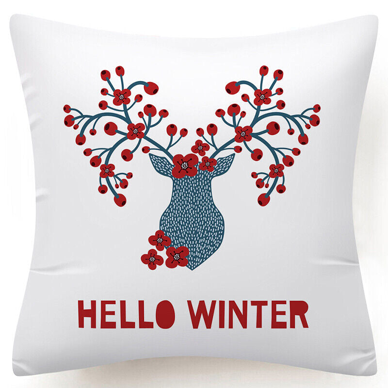 Throw PILLOW COVER Christmas Gift Decorative Xmas Two-Sided Cushion Cases 18X18"