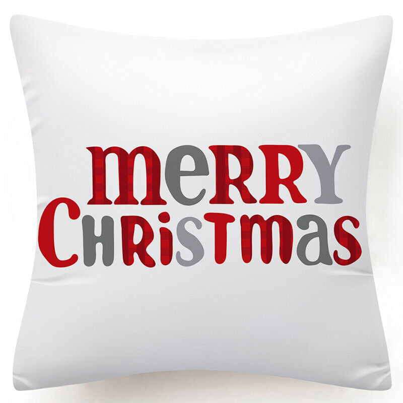 Throw PILLOW COVER Christmas Gift Decorative Xmas Two-Sided Cushion Cases 18X18"