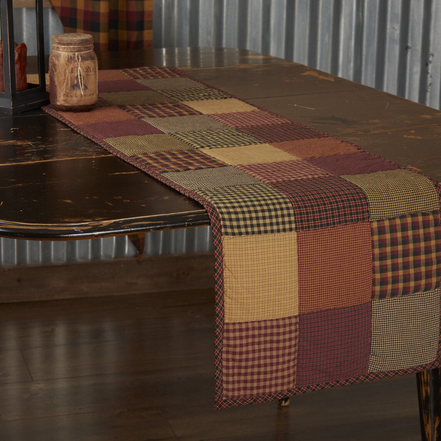 VHC Brands Table Runner Heritage Farms Primitive 13X48 Rect Quilted Thanksgiving
