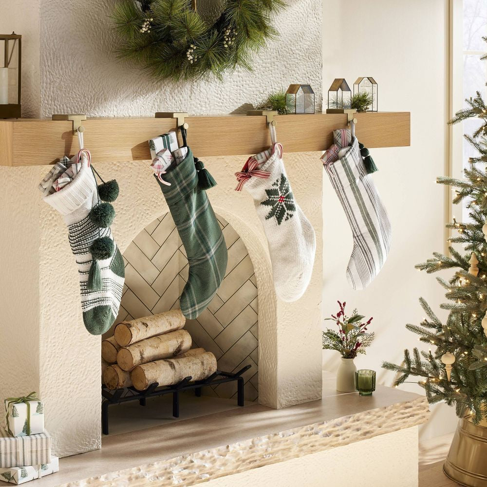 Decorative Glass & Brass Christmas Houses (Set of 3) - Hearth & Hand With