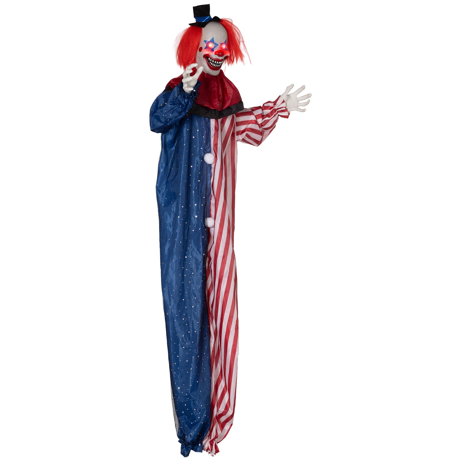 Hanging Clown Halloween Animatronic, Sound Activated for Party