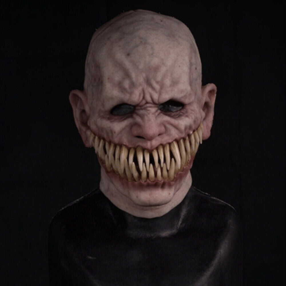 Halloween Devil Horror Mask Scary Full Head Mask Latex Cosplay Clown Face Cover