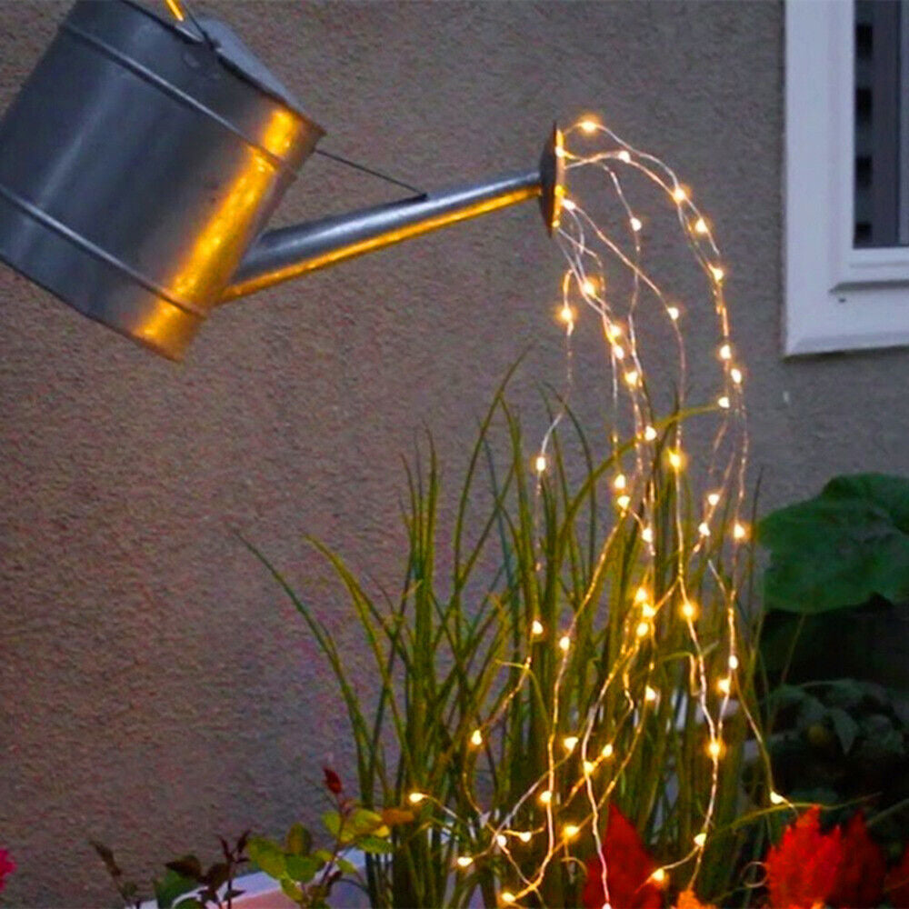 Solar Led String Lights Outdoor Waterfall Fairy Icicle Lamp Garden Halloween
