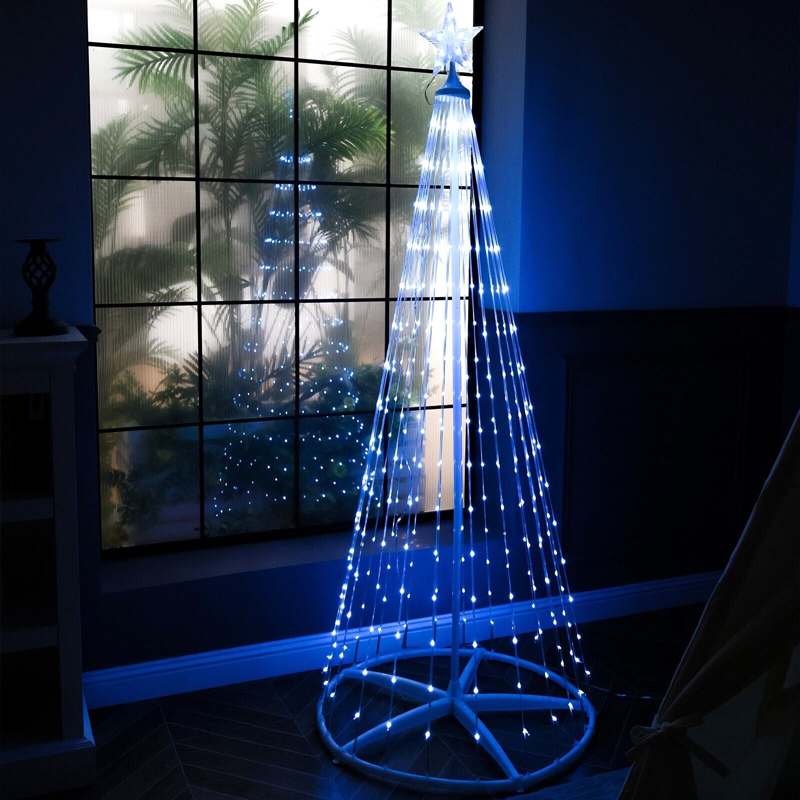 370 LED Lights Show Christmas Tree Cone Outdoor Xmas Home Yard Decor Multicloor