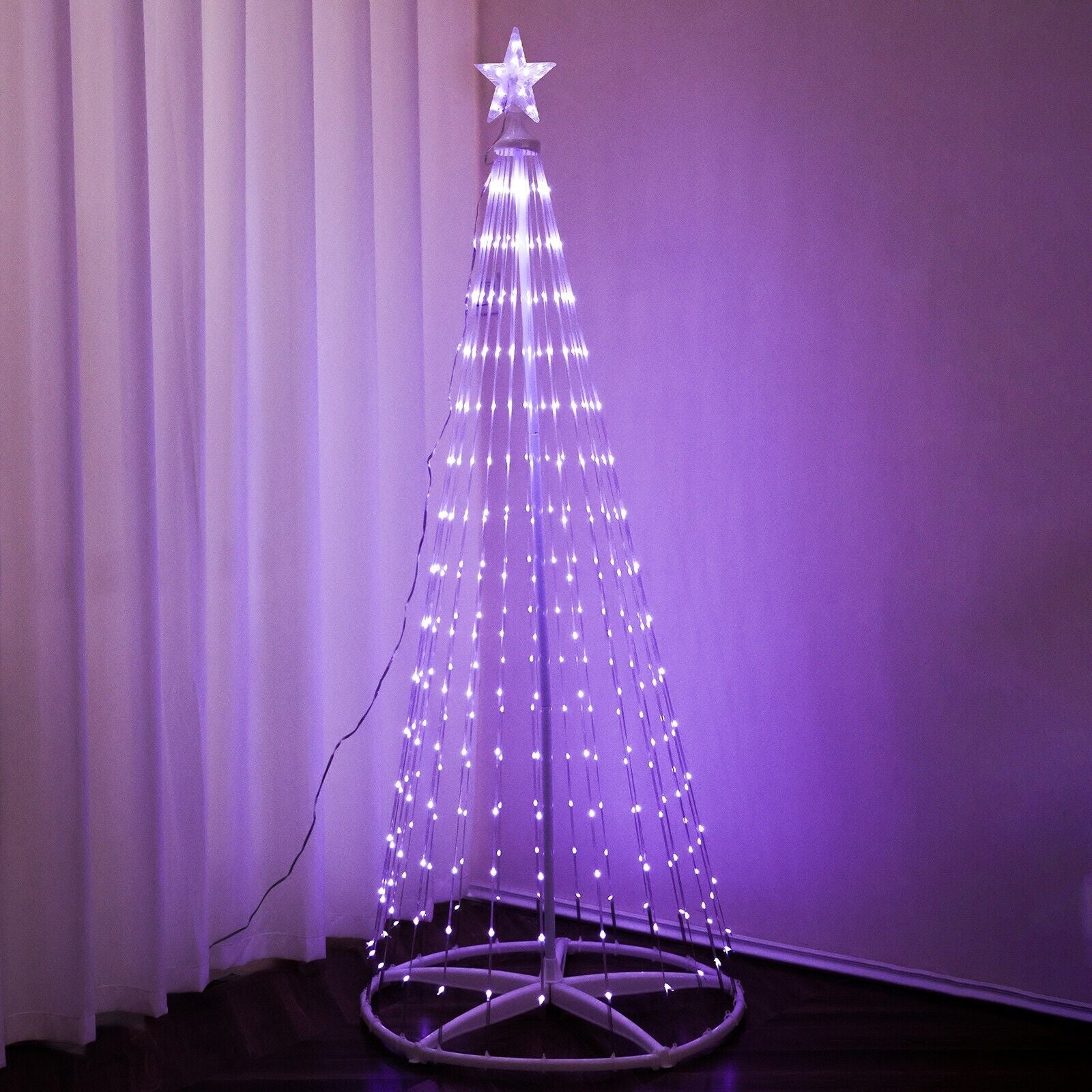 370 LED Lights Show Christmas Tree Cone Outdoor Xmas Home Yard Decor Multicloor