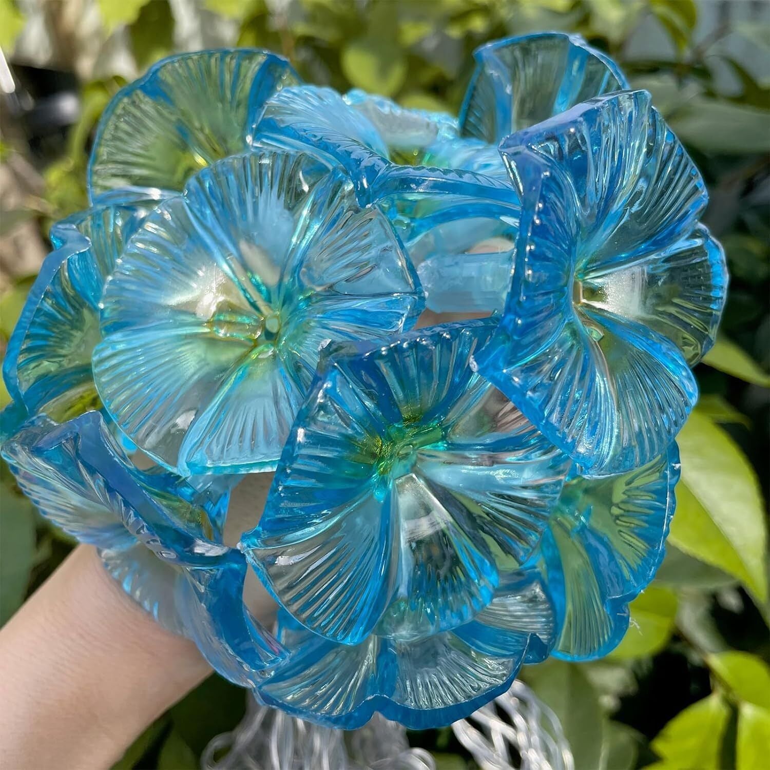 Solar LED Flower Fairy Garden Lights String Outdoor Fence Decor Waterproof