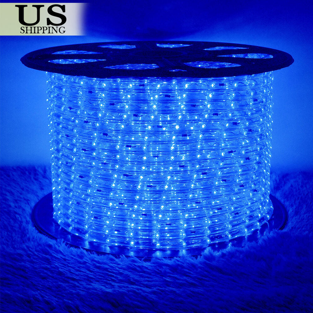 LED Rope Light 110V Garden Indoor Outdoor String Lighting Tube 50/150/100/300 Ft