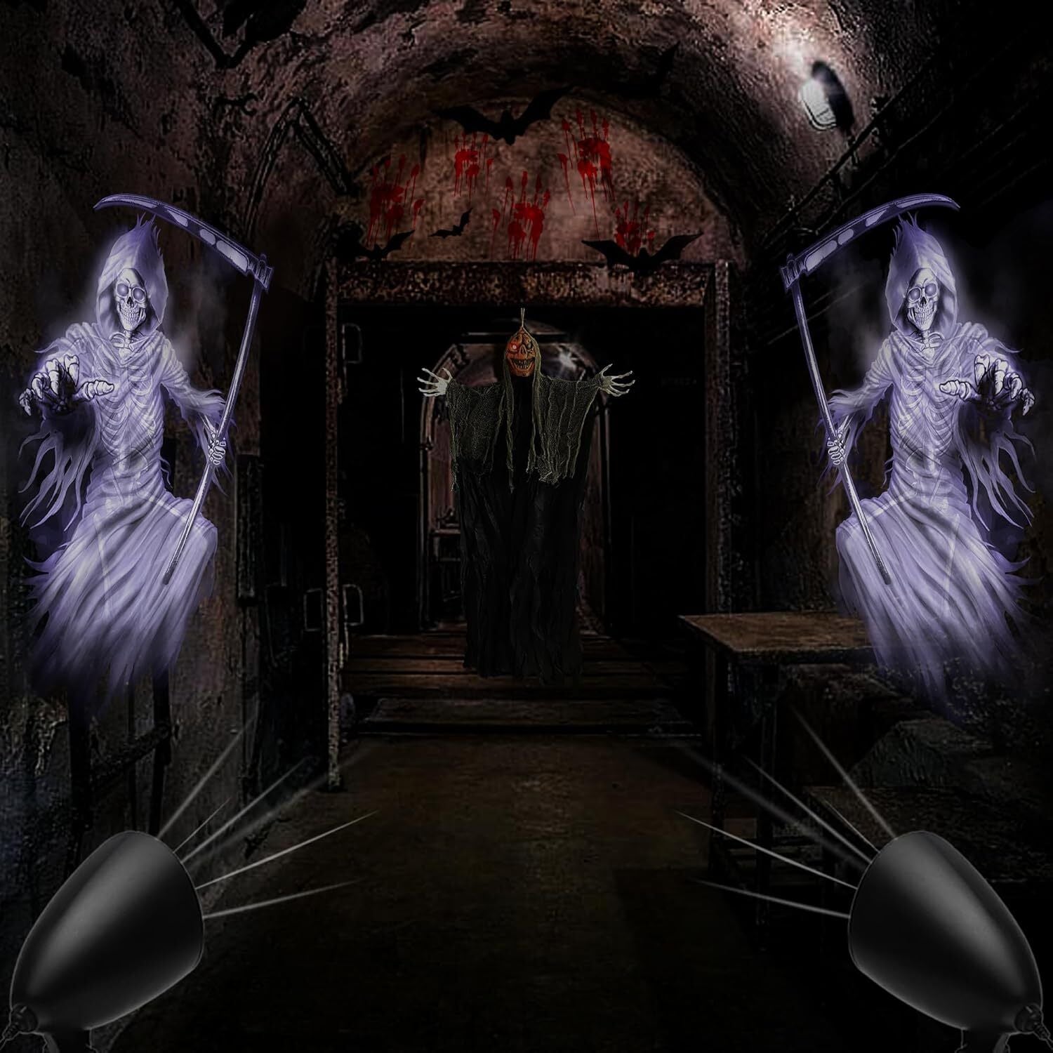 3D REAPER Halloween Projector Lights Outdoor Indoor Spooky Halloween Decoration