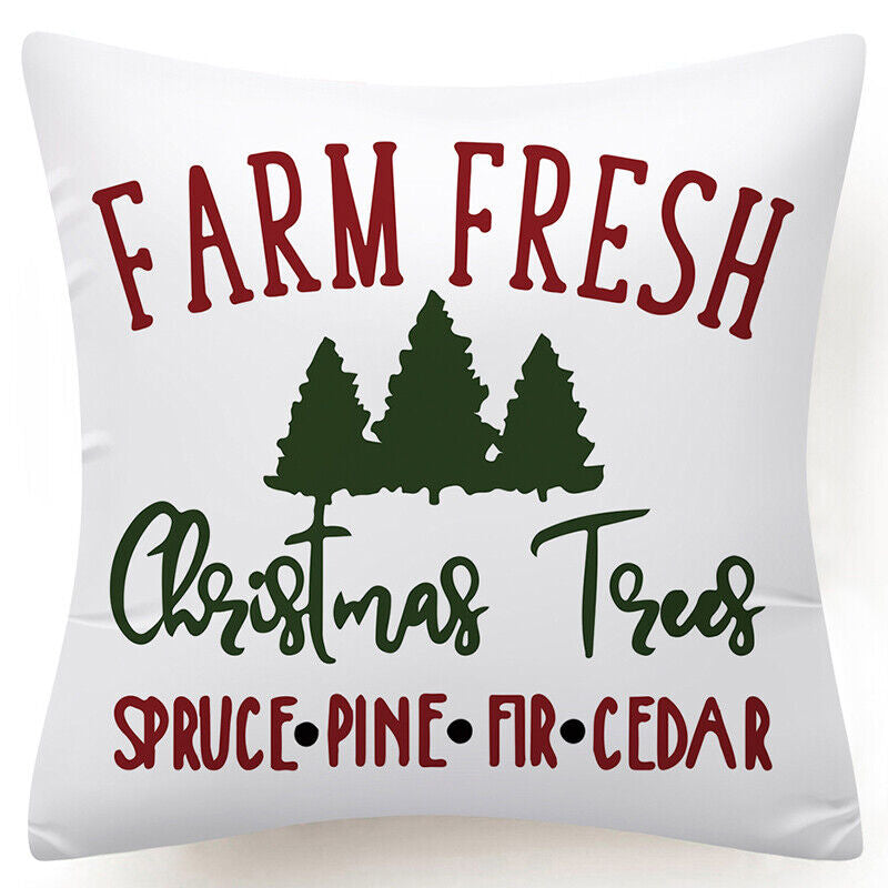 Throw PILLOW COVER Christmas Gift Decorative Xmas Two-Sided Cushion Cases 18X18"