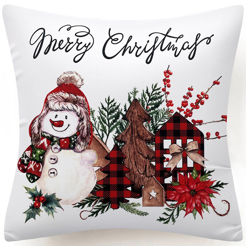 Throw PILLOW COVER Christmas Gift Decorative Xmas Two-Sided Cushion Cases 18X18"
