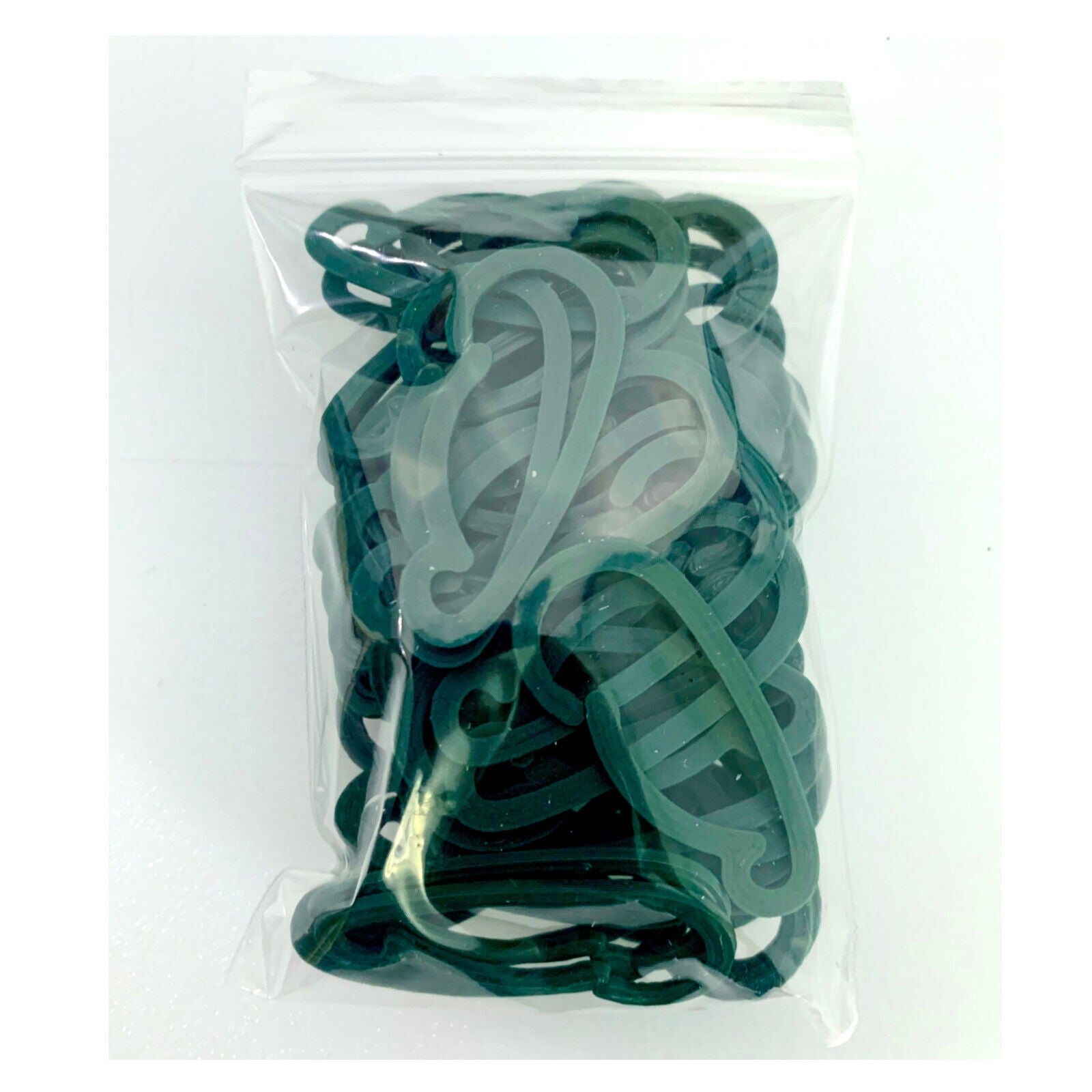 Premium Christmas Ornament Hangers Hooks, Forest Green Indoor/Outdoor Plastic 60