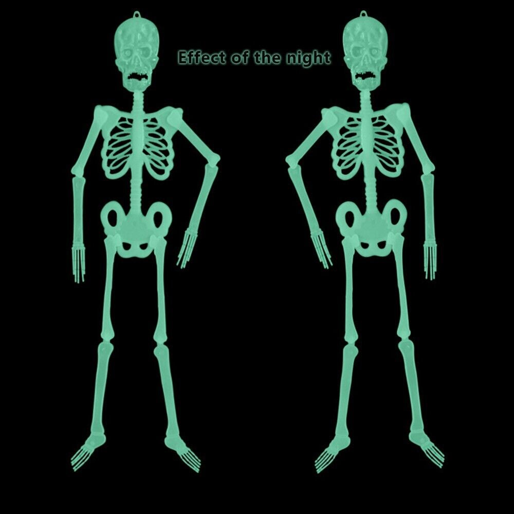 Halloween Scary Luminous Skeleton Glow Evil Hanging Decoration Outdoor for Party