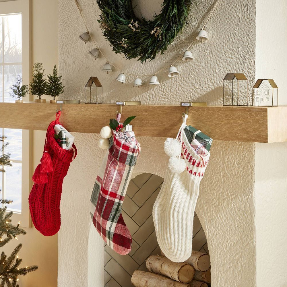Decorative Glass & Brass Christmas Houses (Set of 3) - Hearth & Hand With