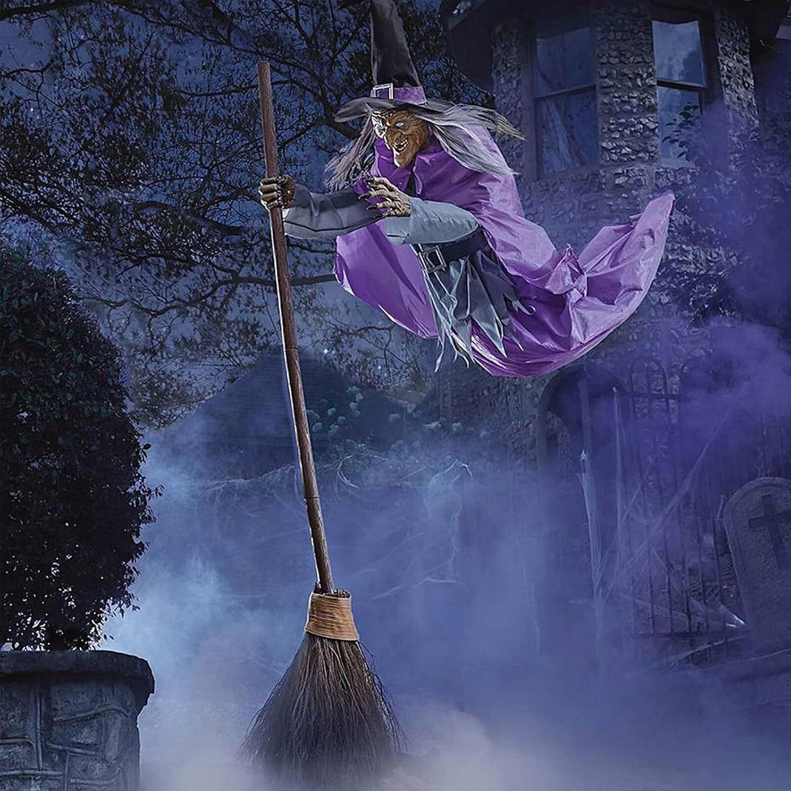 Halloween Animated Hovering Witch