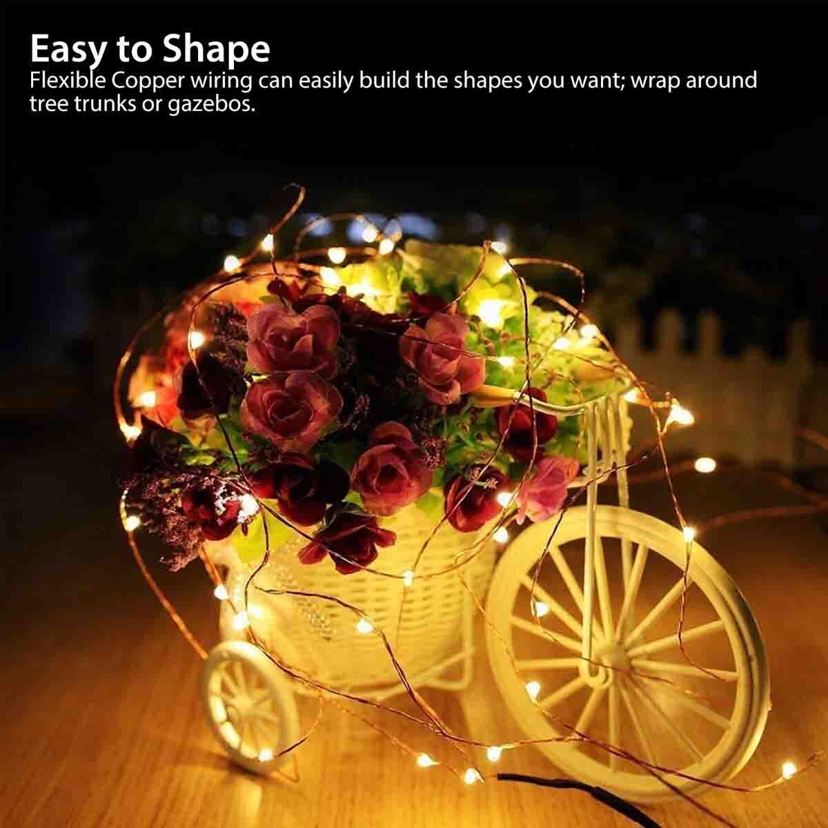 100 LED Solar Power String Fairy Lights Garden Outdoor Party Christmas Lamp