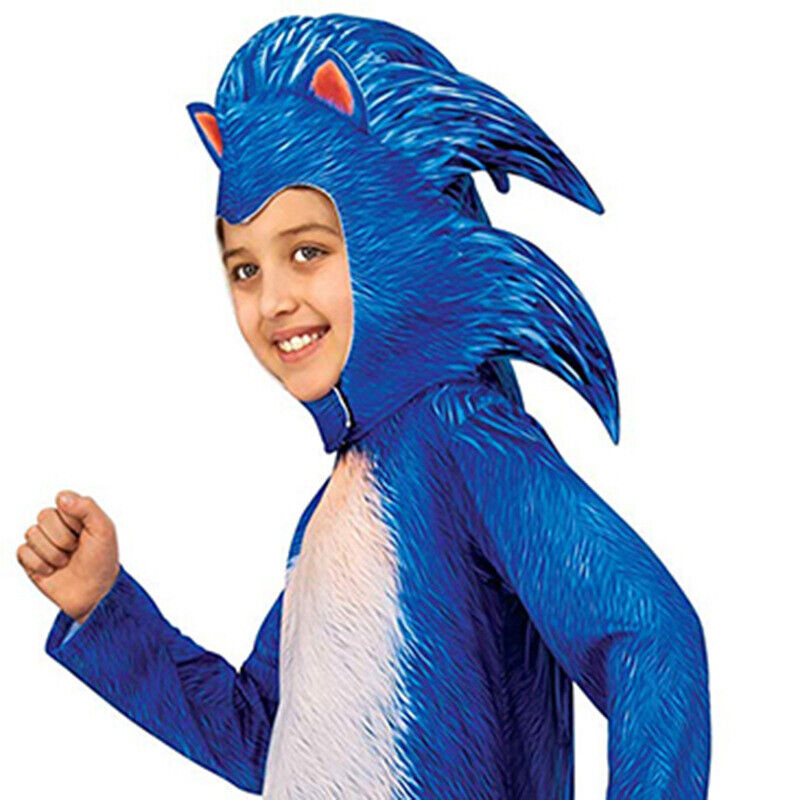Kids Sonic the Hedgehog Cosplay Costume Boys Jumpsuit Halloween Fancy Outfit