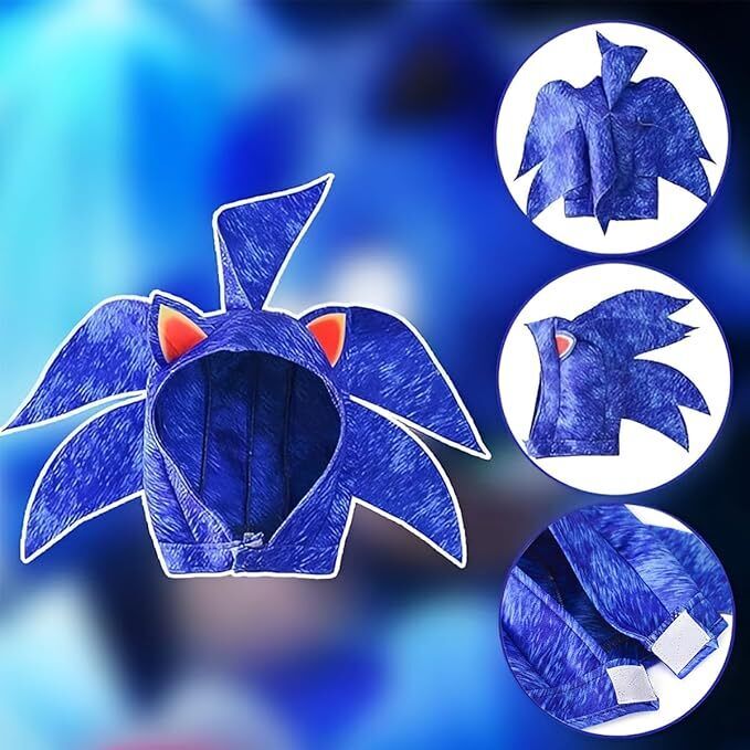 Kids Sonic the Hedgehog Cosplay Costume Boys Jumpsuit Halloween Fancy Outfit