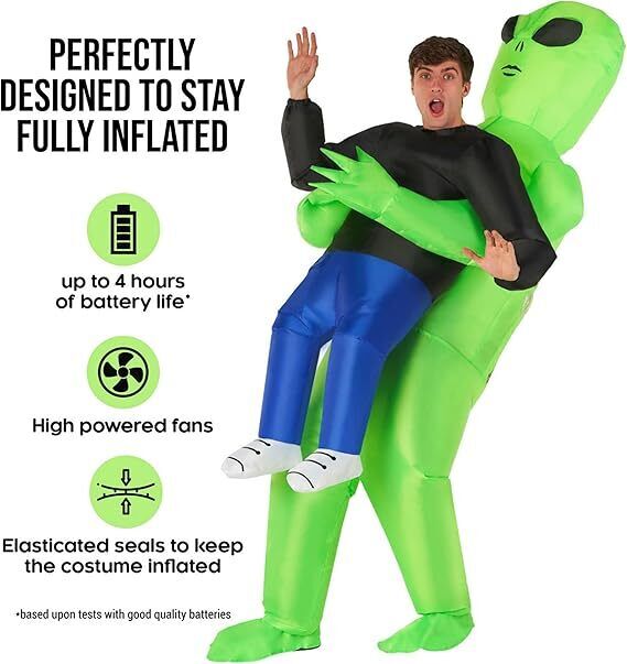 Alien Inflatable Costume Adult /Kids Blow up Costume for Halloween