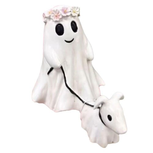 Goblin And Ghoul Ghost Walking Dog Halloween Figurine