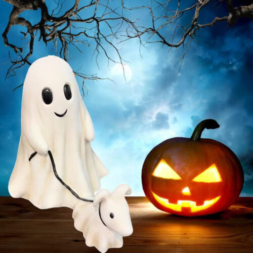 Goblin And Ghoul Ghost Walking Dog Halloween Figurine
