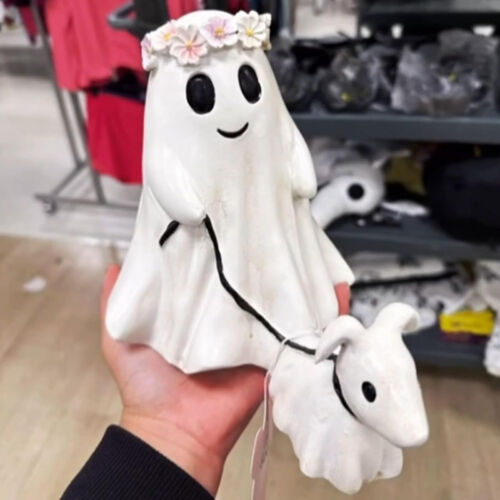 Goblin And Ghoul Ghost Walking Dog Halloween Figurine
