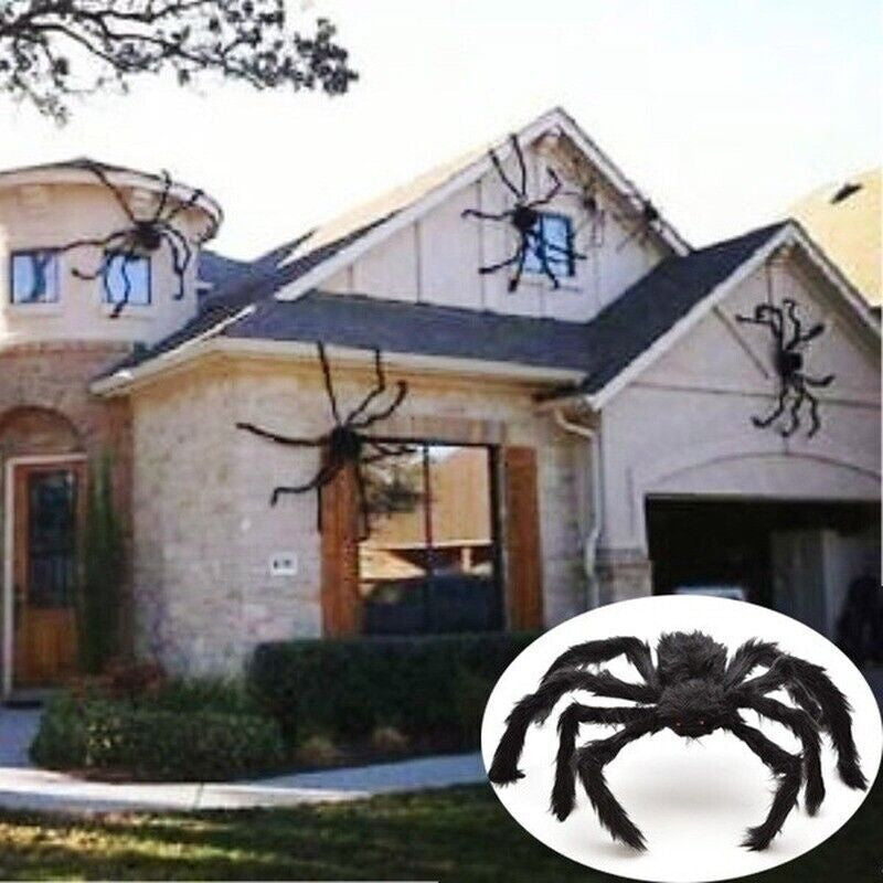 35" Spider Halloween Decor Haunted House Prop Indoor Outdoor Giant Scary Party
