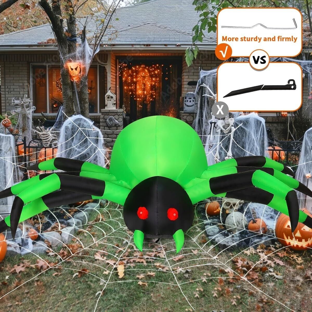 9FT Halloween Inflatable Outdoor Decorations Blow up LED Yard Decor Decoration