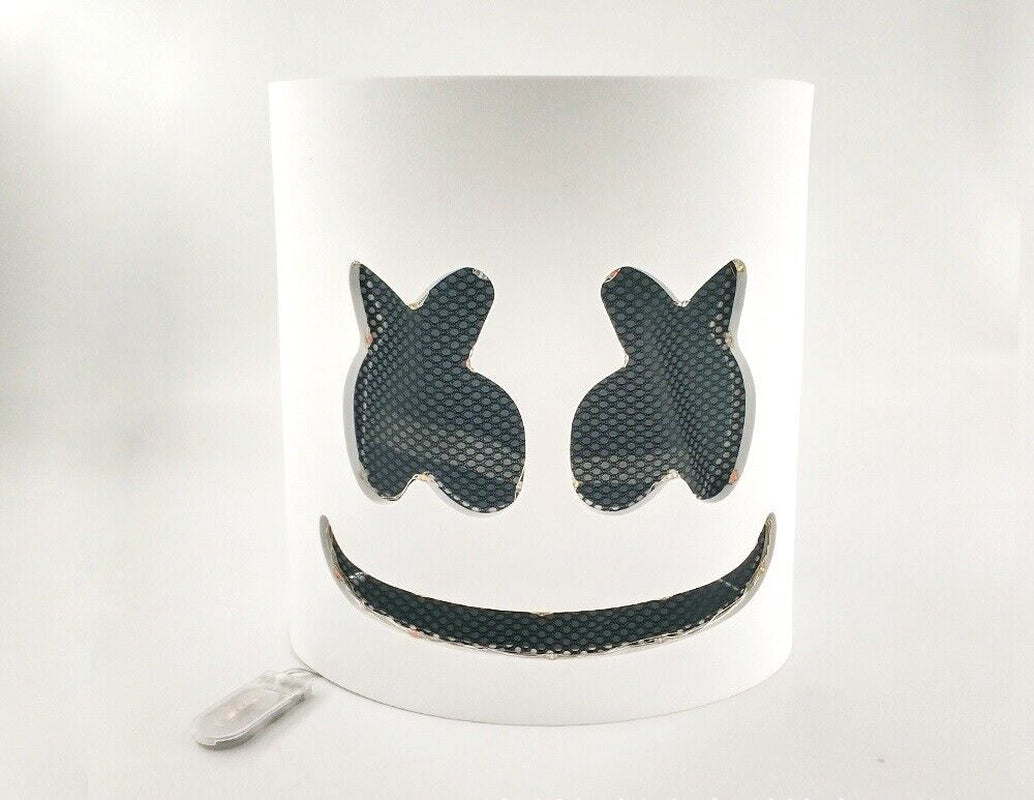 DJ Marshmello Smile Rainbow LED Mask EVA Foam Helmet EDC Halloween Costume Party