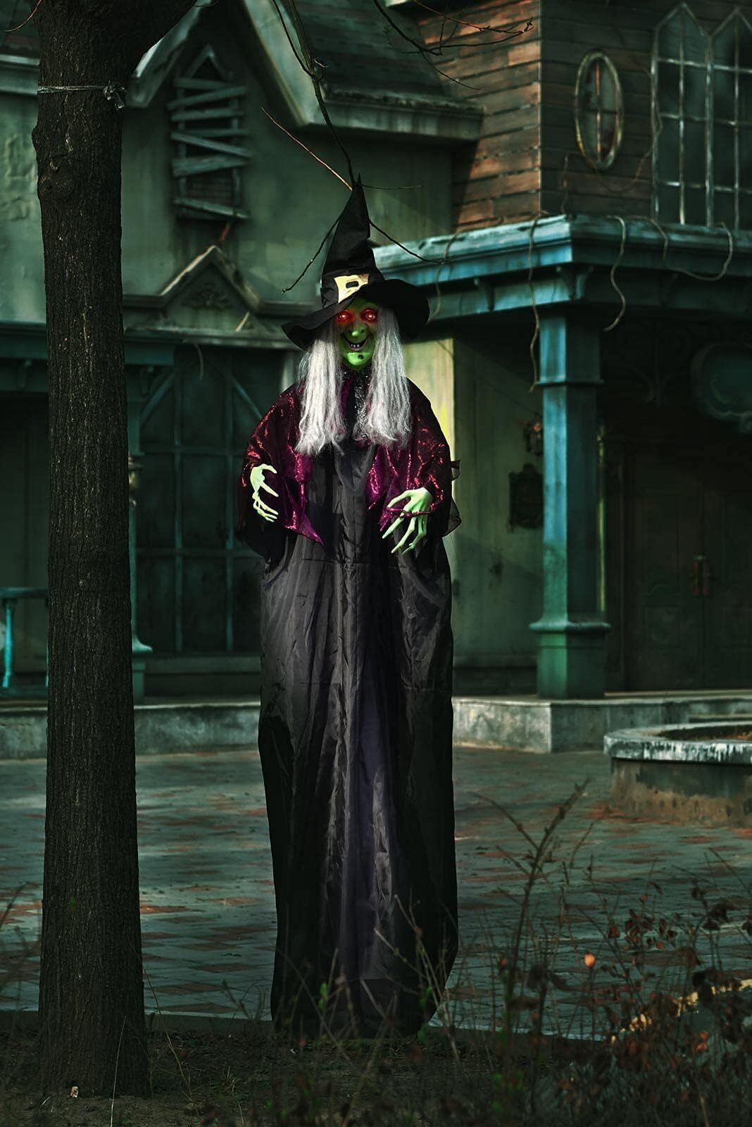 79” Halloween Decorations Outdoor - Hanging Animatronic Halloween Decorations...