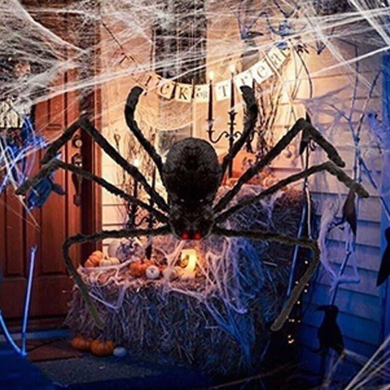 35" Spider Halloween Decor Haunted House Prop Indoor Outdoor Giant Scary Party