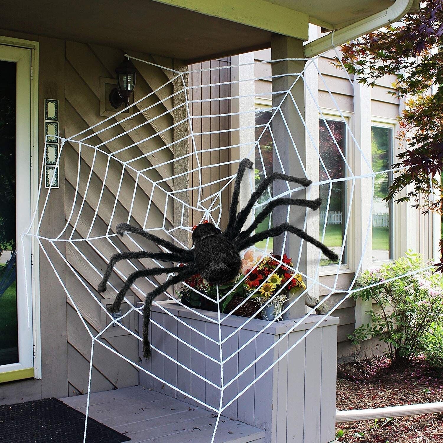 35" Spider Halloween Decor Haunted House Prop Indoor Outdoor Giant Scary Party