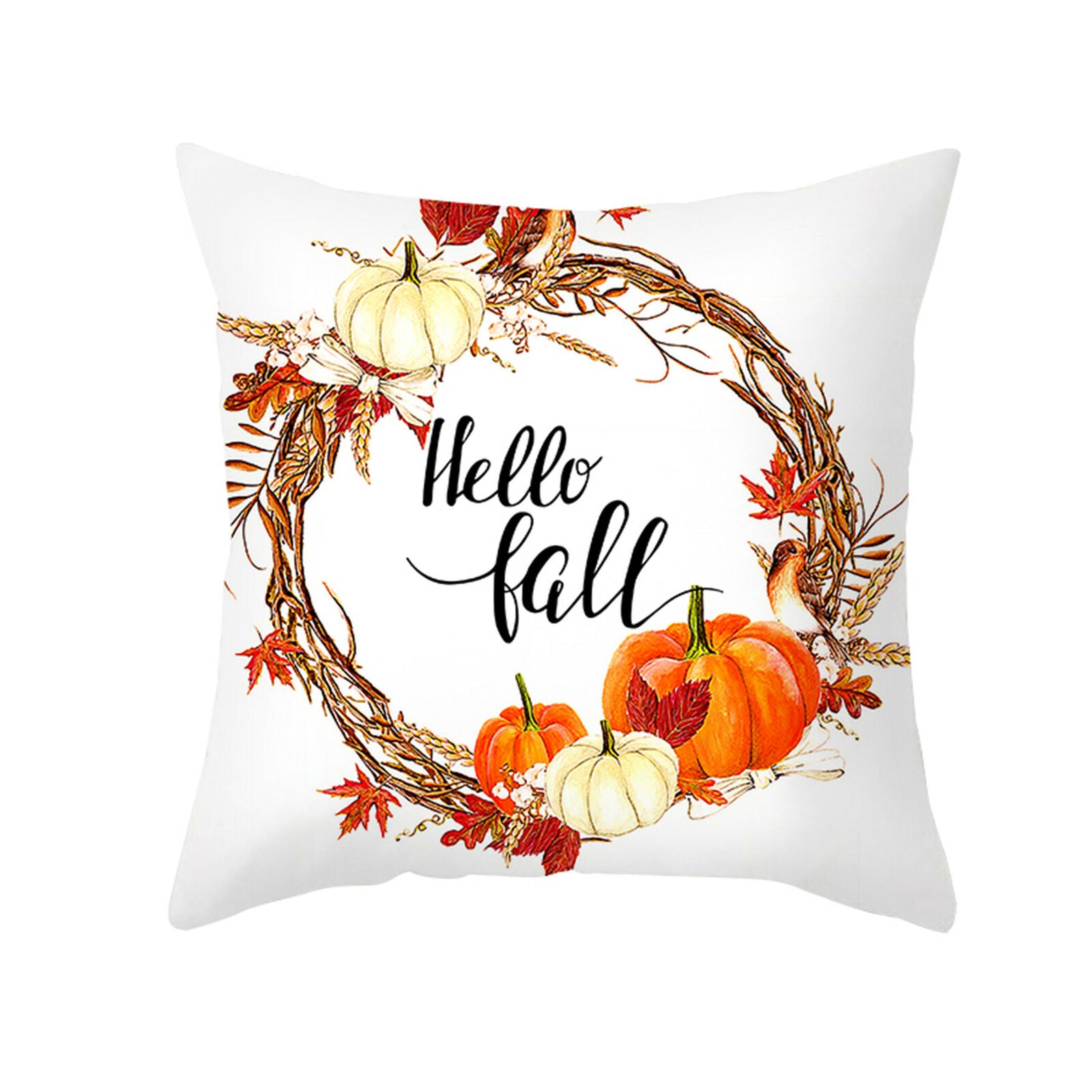 4Pcs Fall Pillow Covers Throw Pillowcase Autumn Pumpkin Thanksgiving Decor 18X18