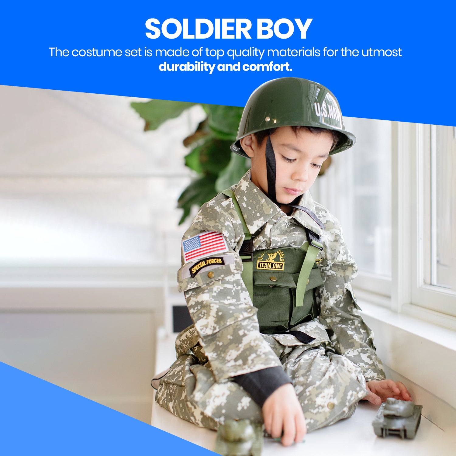 Army Costume - U.S. Military Soldier Costume for Kids by Dress up America