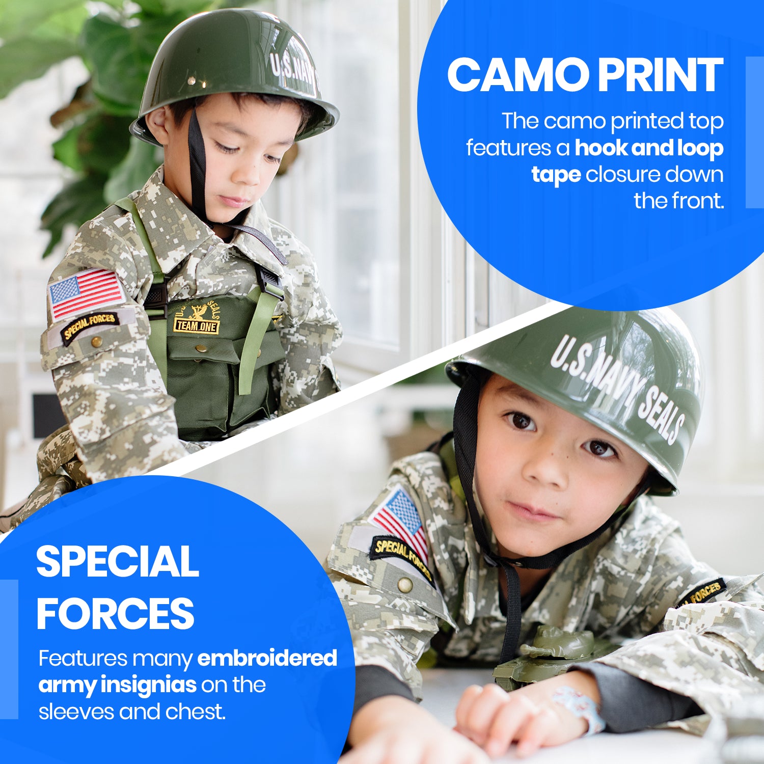 Army Costume - U.S. Military Soldier Costume for Kids by Dress up America