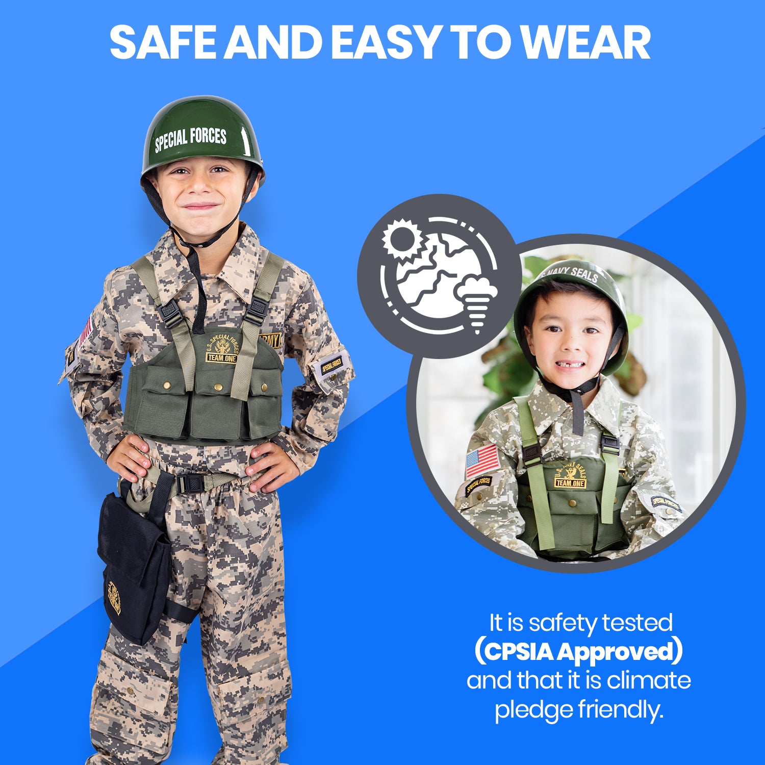 Army Costume - U.S. Military Soldier Costume for Kids by Dress up America