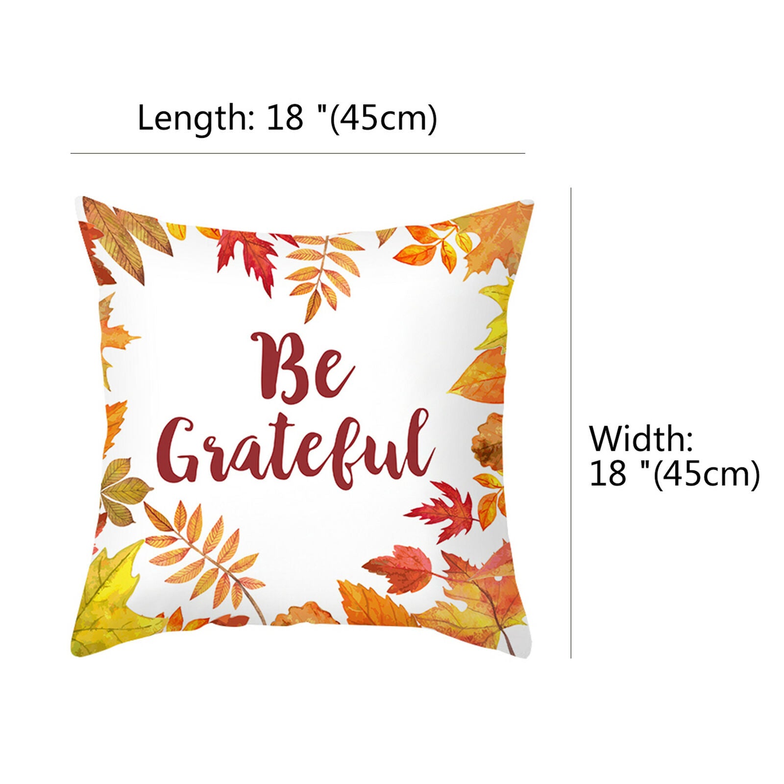 4Pcs Fall Pillow Covers Throw Pillowcase Autumn Pumpkin Thanksgiving Decor 18X18