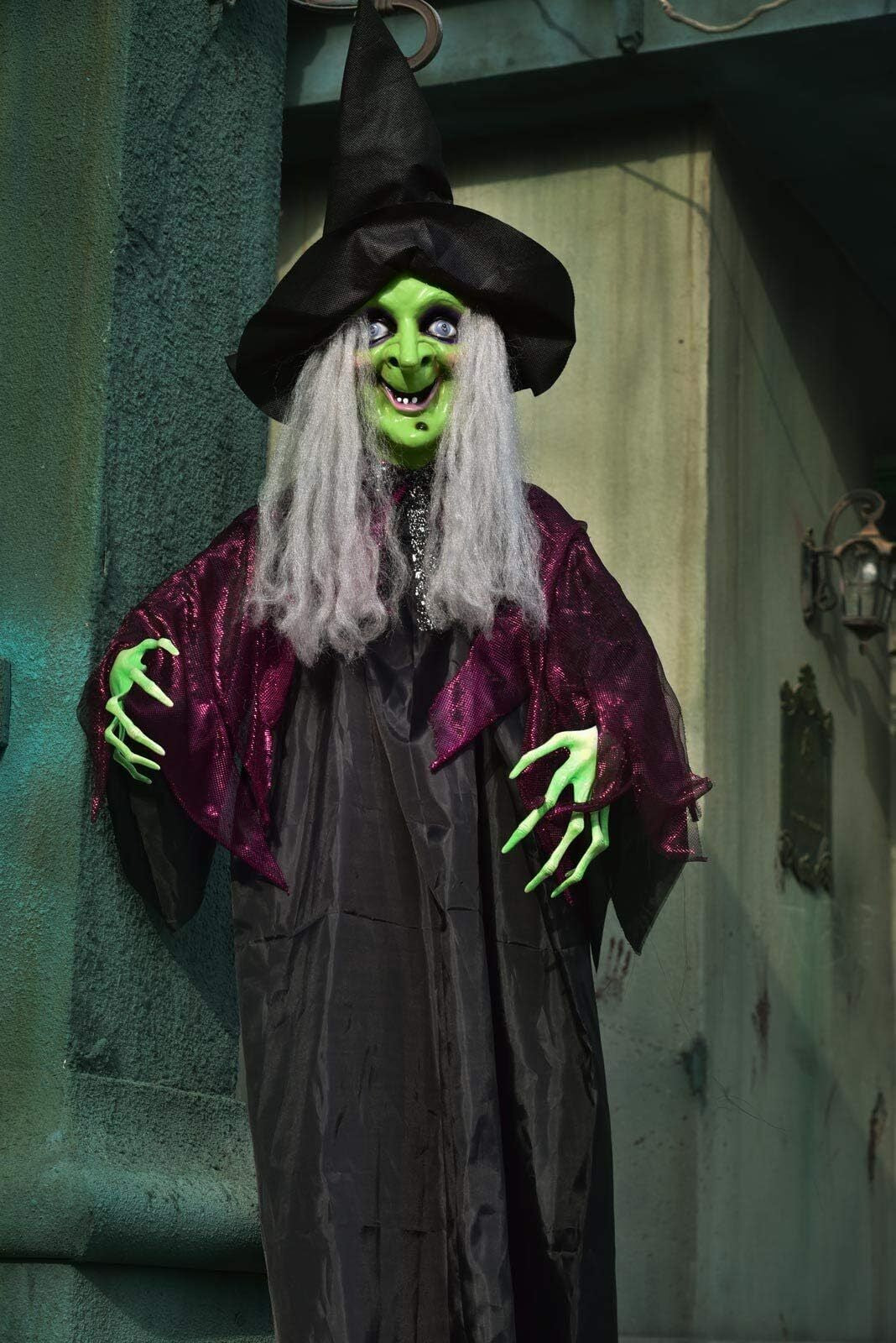 79” Halloween Decorations Outdoor - Hanging Animatronic Halloween Decorations...