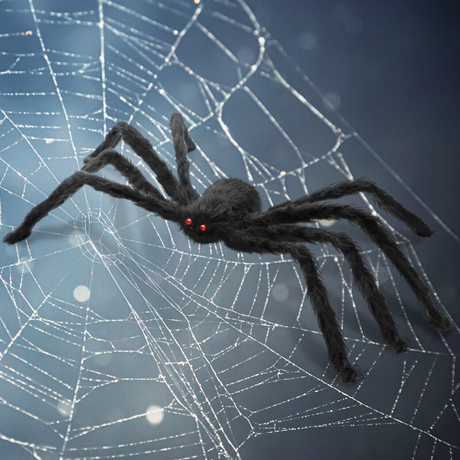 35" Spider Halloween Decor Haunted House Prop Indoor Outdoor Giant Scary Party