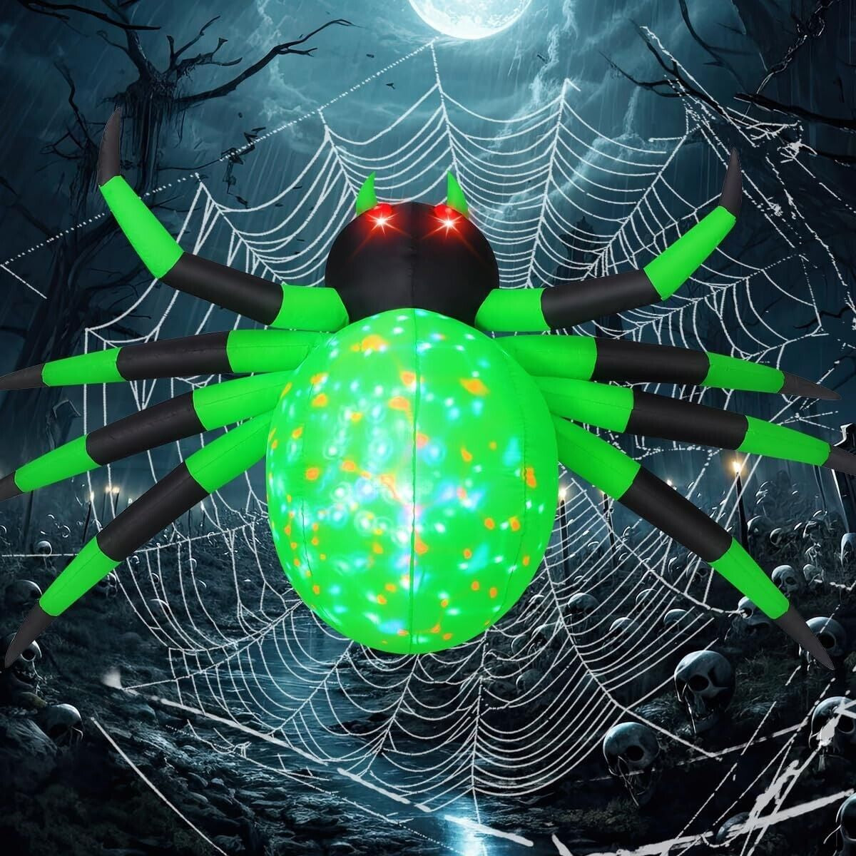 9FT Halloween Inflatable Outdoor Decorations Blow up LED Yard Decor Decoration