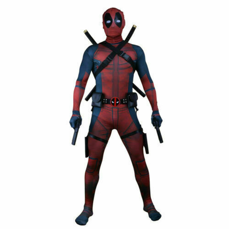 Superhero Deadpool Cosplay Costume Jumpsuits Adults & Teens Halloween Bodysuits