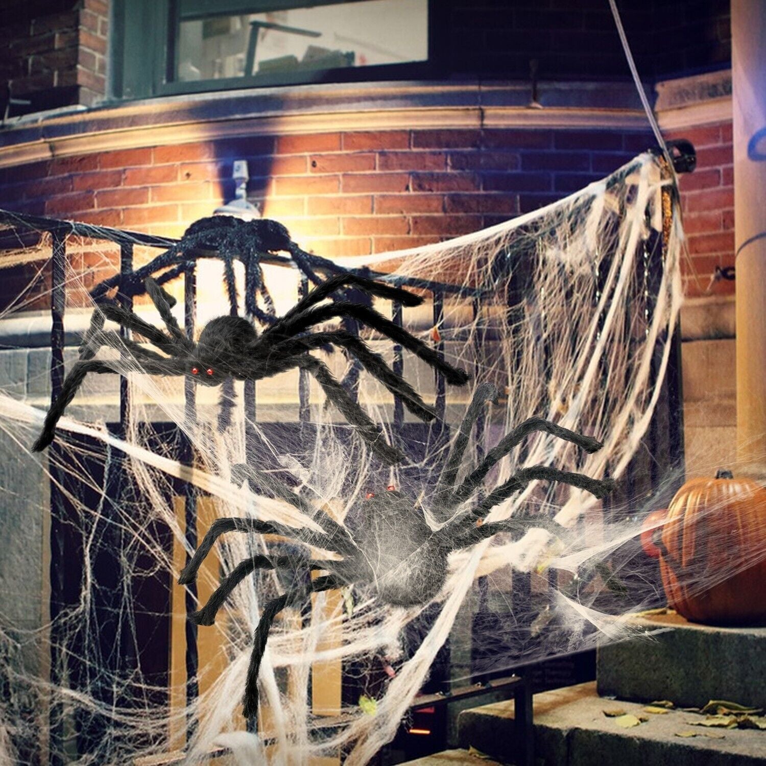 35" Spider Halloween Decor Haunted House Prop Indoor Outdoor Giant Scary Party