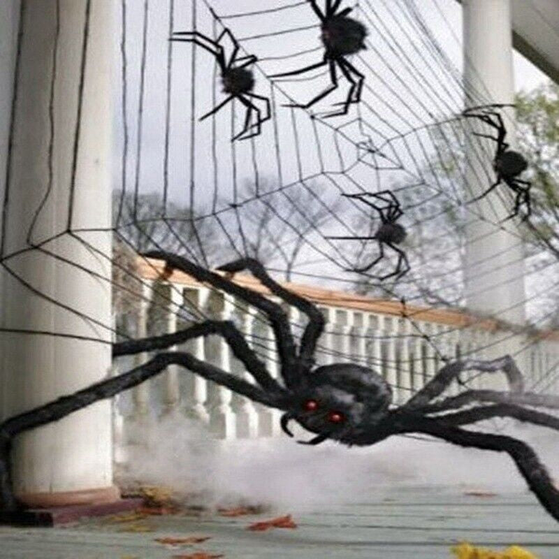35" Spider Halloween Decor Haunted House Prop Indoor Outdoor Giant Scary Party