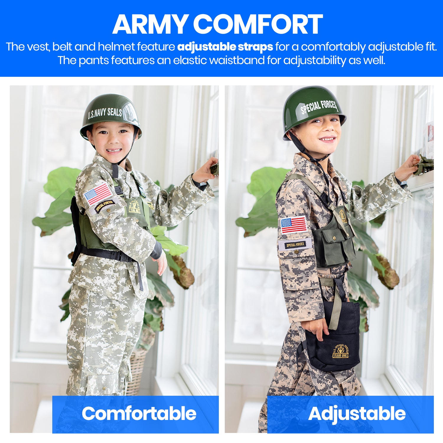 Army Costume - U.S. Military Soldier Costume for Kids by Dress up America