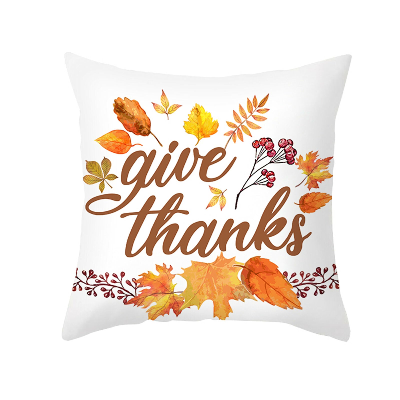 4Pcs Fall Pillow Covers Throw Pillowcase Autumn Pumpkin Thanksgiving Decor 18X18