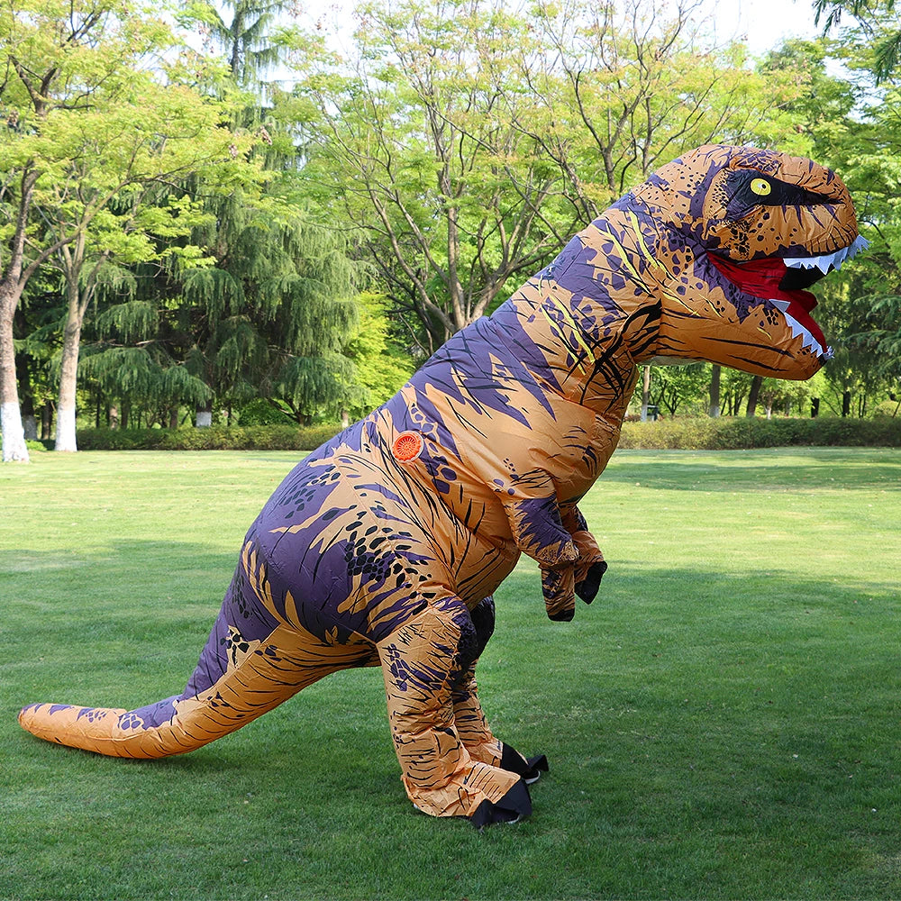 T-Rex Inflatable Uit Tyrannosaurus Dinosaur Costume Child Kids Adult Role-Playing Fancy Halloween Mascot Party Apparel