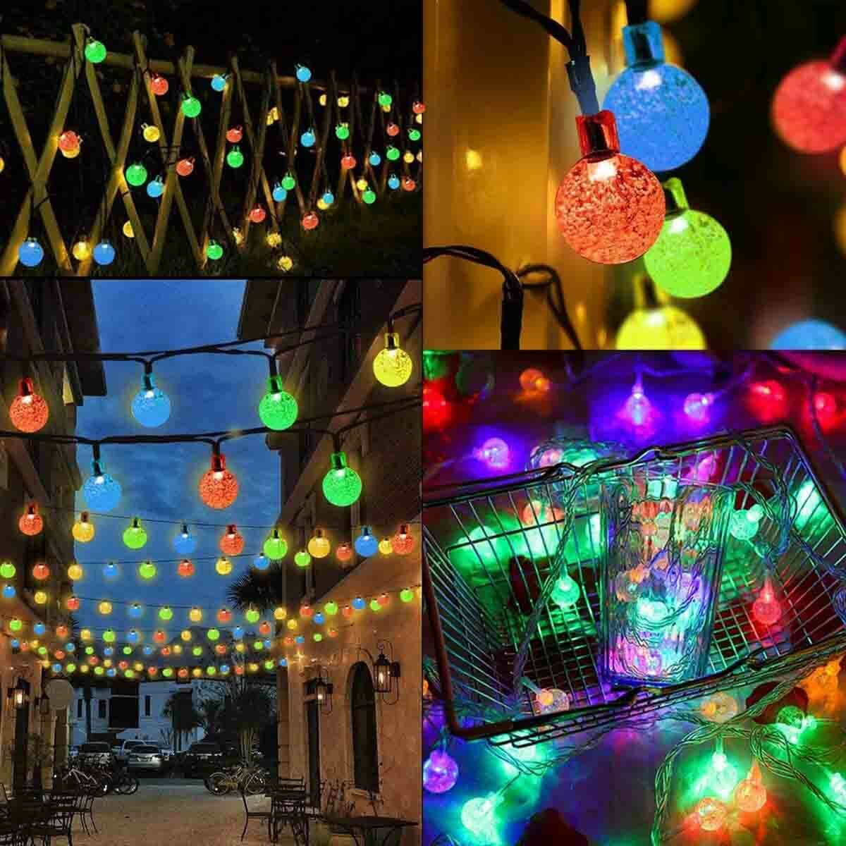 Solar 50 LED String Lights Patio Party Yard Garden Wedding Waterproof Outdoor